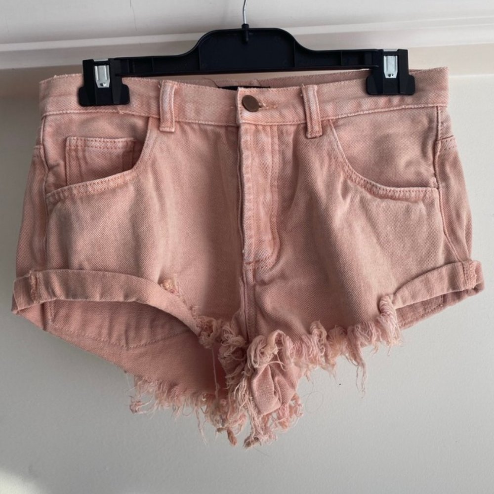 Cheeky Pink Denim Jean Shorts